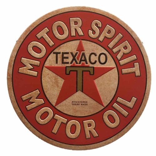 Texaco Embossed Round Sign