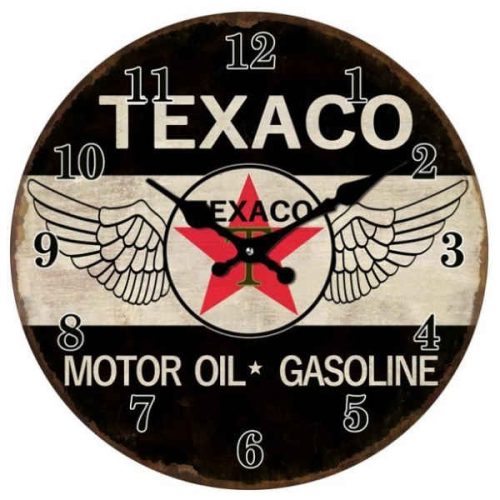 Texaco Glass Wall Clock