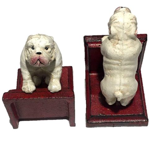Cast Iron Bulldog Bookends