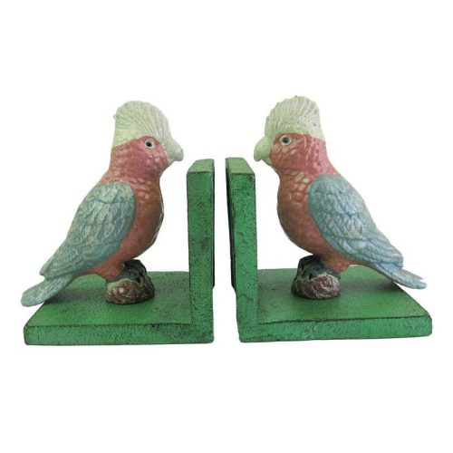 Cast Iron Galah Bookends