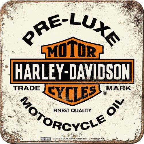 Harley Davidson White Preluxe Coaster Set of 4 - Kidscollections