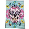 Sugar Skull Turquoise Rug