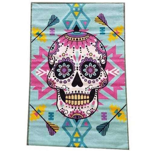Sugar Skull Turquoise Rug