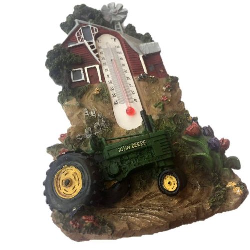 John Deere Farm Scene Thermometer