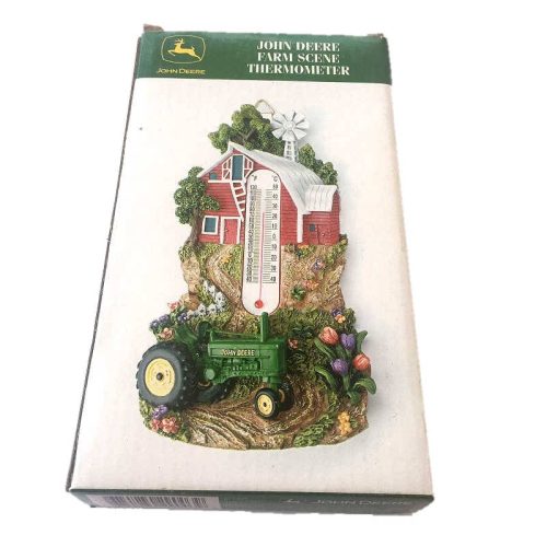 John Deere Farm Scene Thermometer