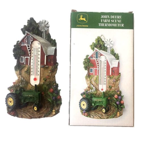 John Deere Farm Scene Thermometer