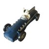 Cast Iron Michelin Man Blue Car