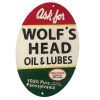Wolf's Head Cast Iron Sign
