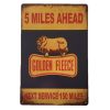 Golden Fleece 5 Miles Sign