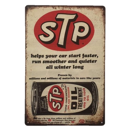 STP Oil Can Tin Sign