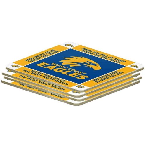 West Coast Eagles 4 Pack Coaster Set