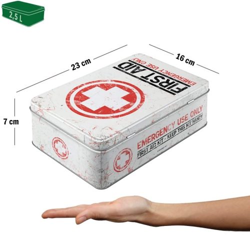 First Aid Kit Embossed Tin