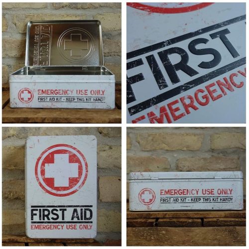 First Aid Kit Embossed Tin
