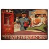 Shell Cabinets Tin Sign