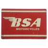 BSA Motorcycles Red Sign