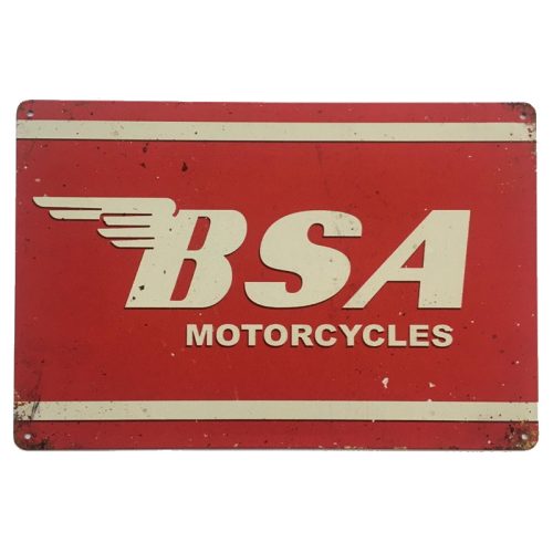 BSA Motorcycles Red Sign