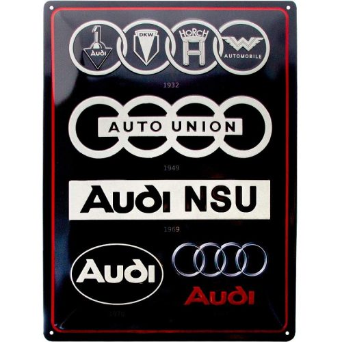Audi Logo Evolution Sign
