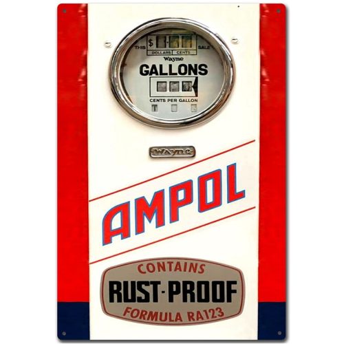 Ampol Pump Tin Sign