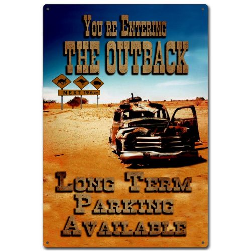 Outback Parking Tin Sign