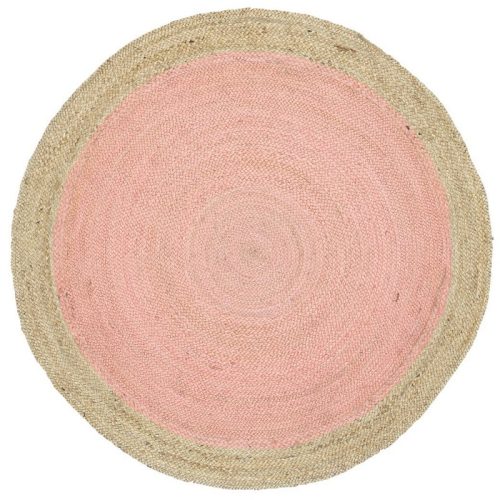 Hampton Pink Centre Jute Round Rug