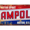 Ampol Motor Spirit Rusted Look Sign