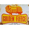 Golden Fleece Dogbone Ram Rusted Look Sign