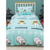 Minecraft Polarbear Reversible Single Quilt