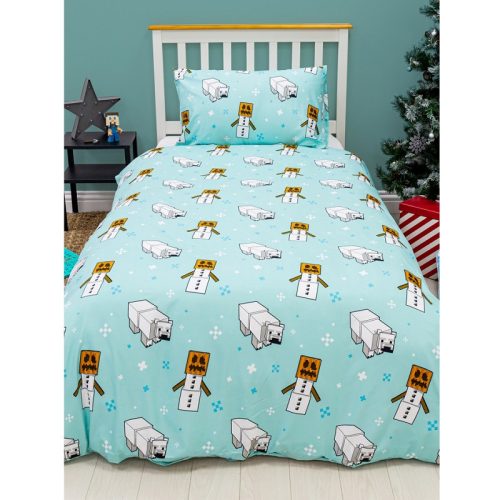 Minecraft Polarbear Reversible Single Quilt