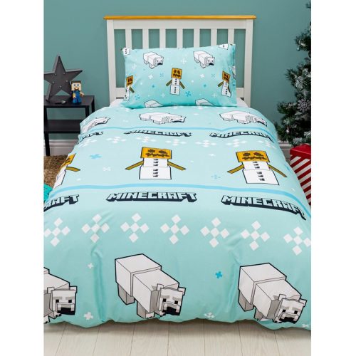 Minecraft Polarbear Reversible Single Quilt