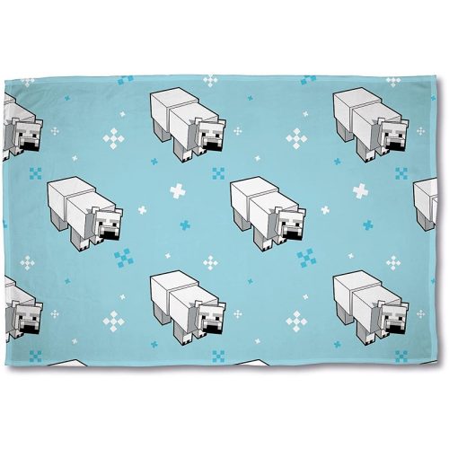 Minecraft Polar Bear Fleece Blanket