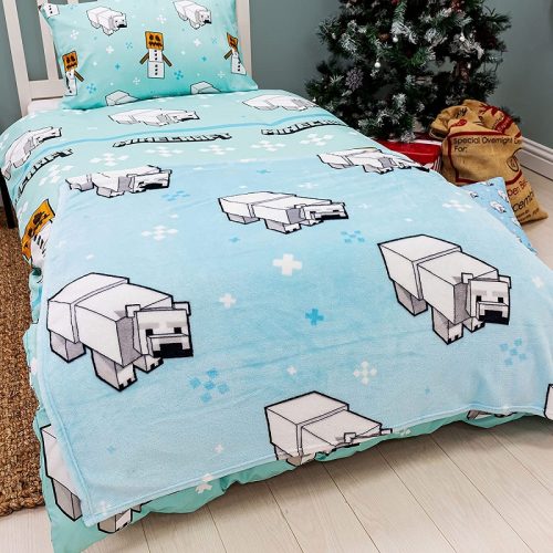 Minecraft Polar Bear Fleece Blanket