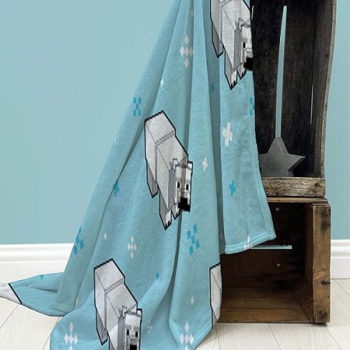 Minecraft Polar Bear Fleece Blanket