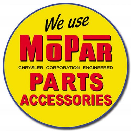 Mopar Parts & Accessories Round Tin Sign