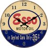 Esso Motor Oil Glass Clock
