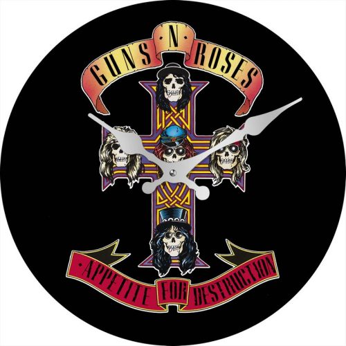 Guns N Roses Glass Clock