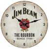 Jim Beam White Glass Clock