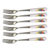 Rainbow Lorikeets Bird Cake Fork Set