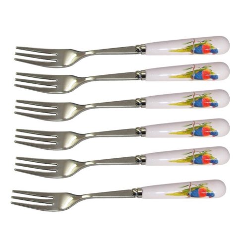 Rainbow Lorikeets Bird Cake Fork Set