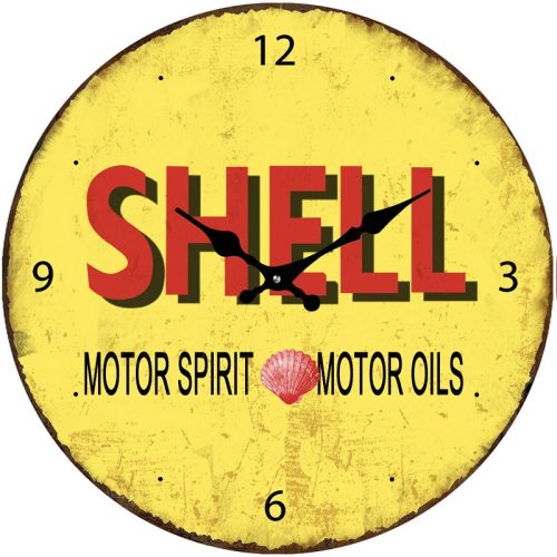Shell Motor Spirit Glass Wall Clock