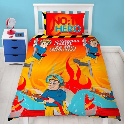 Fireman Sam Flames Single Quilt Cover