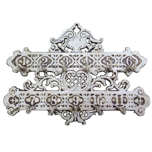 Cast Iron White Number Key Rack