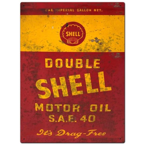 Double Shell Tin Sign