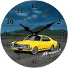 Holden Monaro Glass Clock Yellow