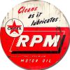 RPM Caltex Round Tin Sign