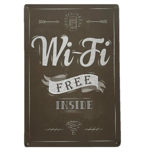 Free Wi-Fi Tin Sign