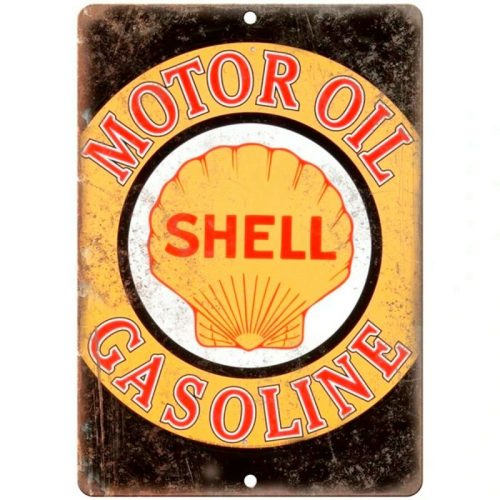 Shell Motor Oil Gasoline Tin Sign