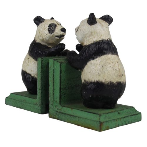 Cast Iron Panda Bookends