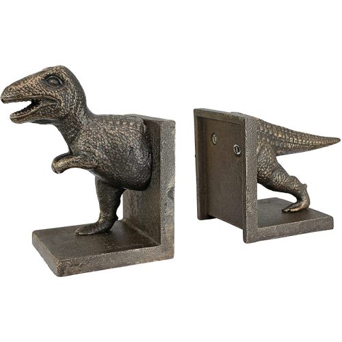 Cast Iron Tyrannosaurus T-Rex Dinosaur Bookends