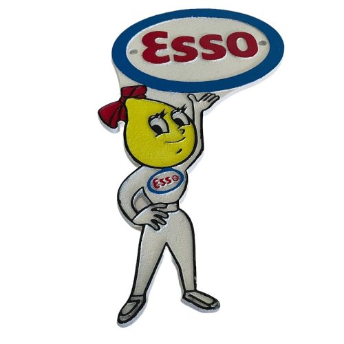 Esso Boy & Girl Cast Iron Wall Plaque Signs