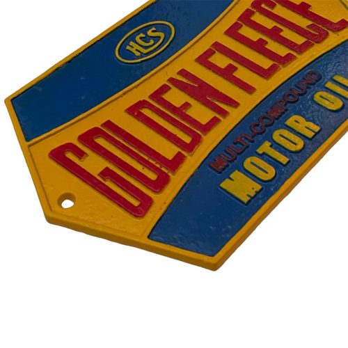 Golden Fleece HCS Multi-Compound Motor Oil Sign Cast Iron